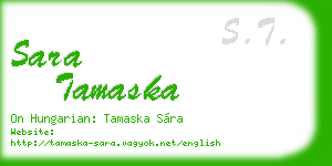 sara tamaska business card